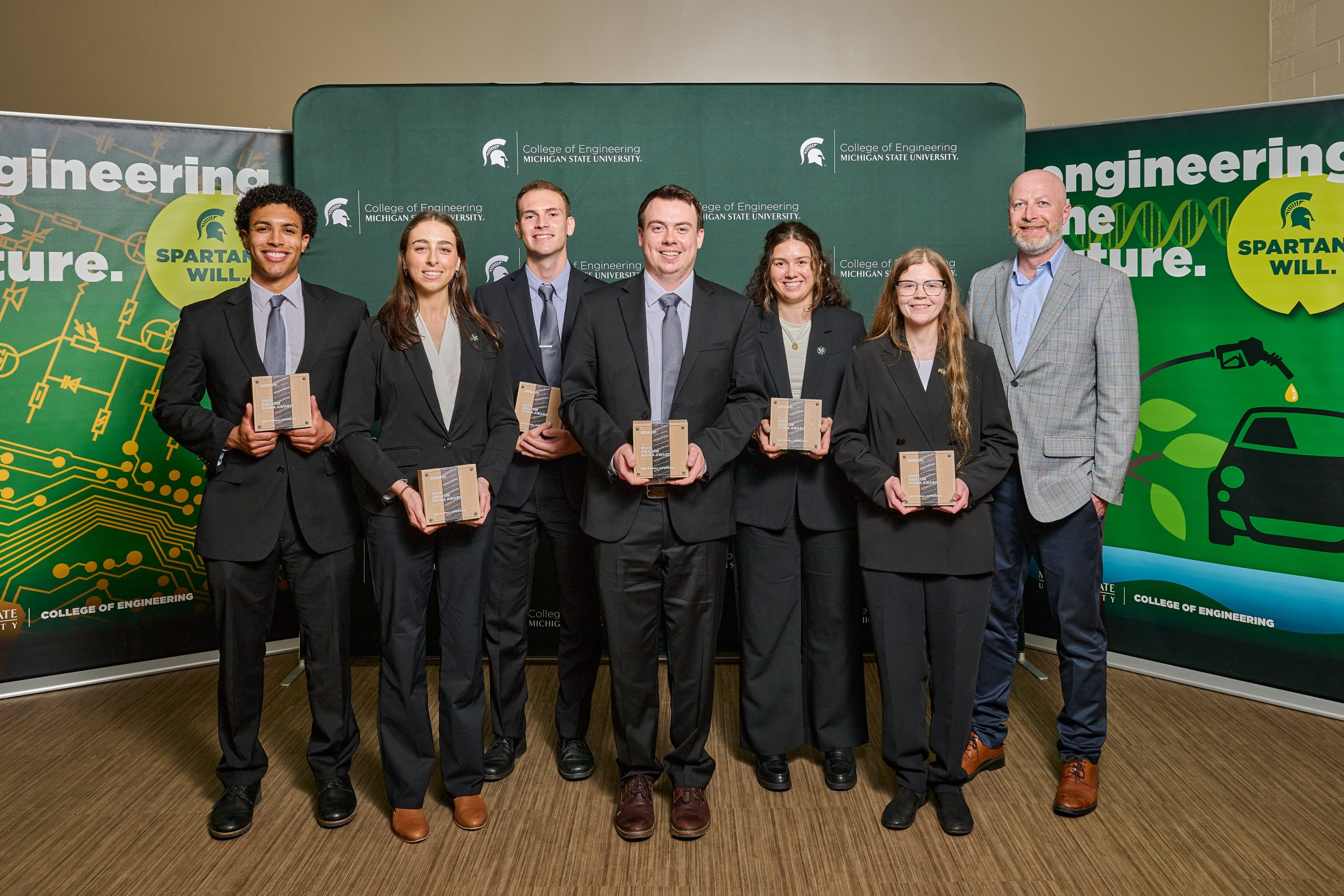 Left to right: Jay Scott, Ryann Seymour, Ryan MacDonald, Ben Grycza, Kendall Korcek, Emily Telgenhoff