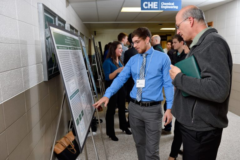 ChE students presenting their Design Day project