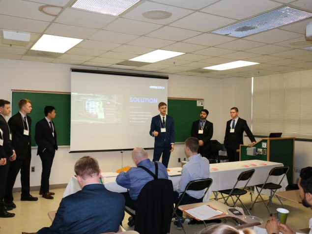 AES students presenting their Design Day project