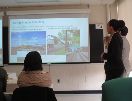 CE students presenting their Design Day project