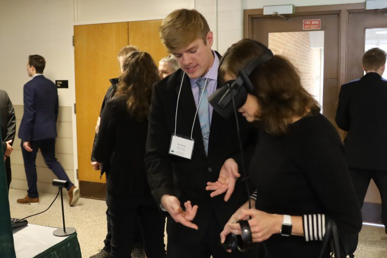 CSE students presenting their Design Day project