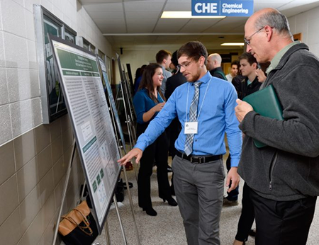 ChE students presenting their Design Day project