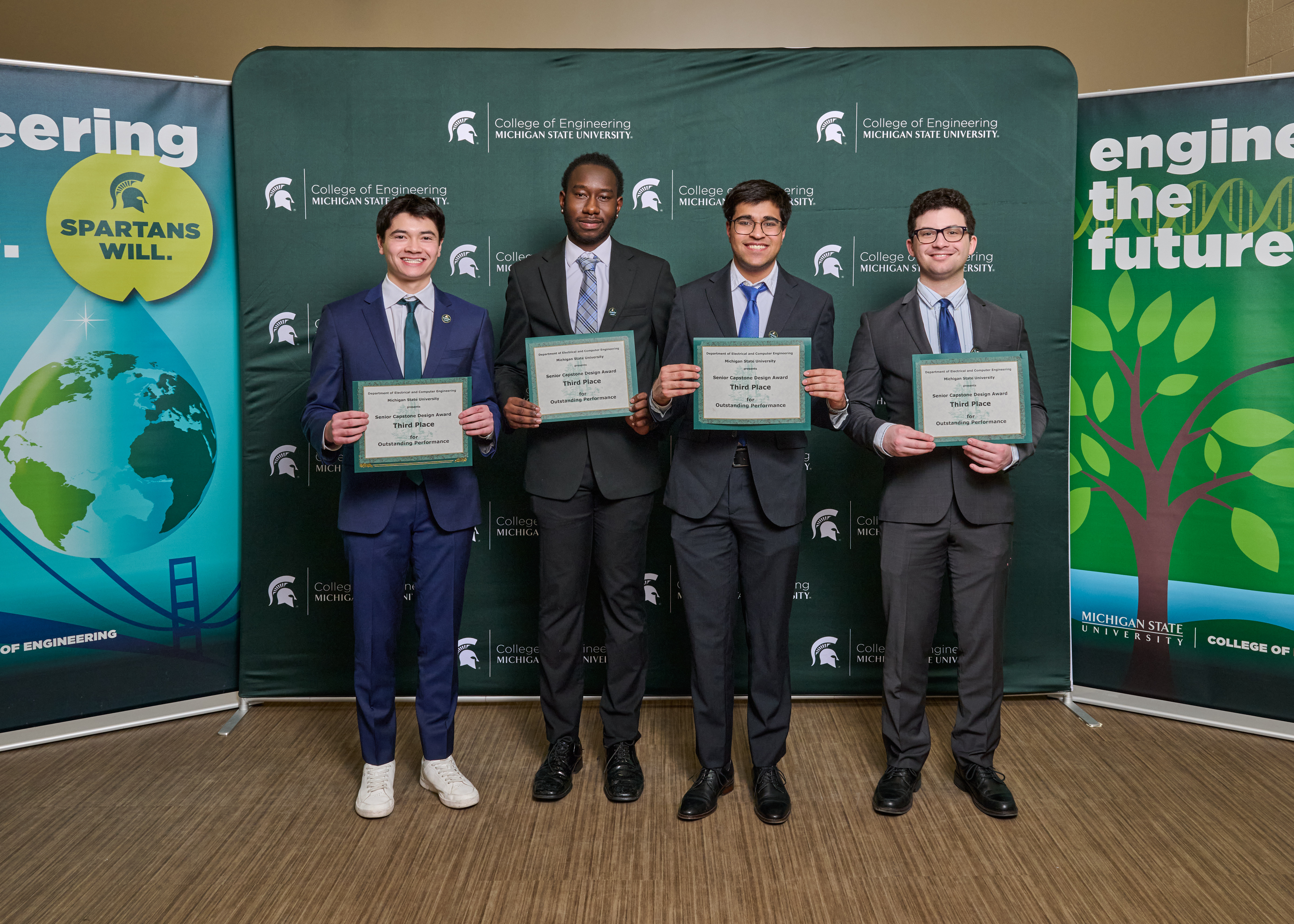 Left to right: Jack Gattoni, Devonte Coppin, Harsh Manghnani, Michael Hichme 