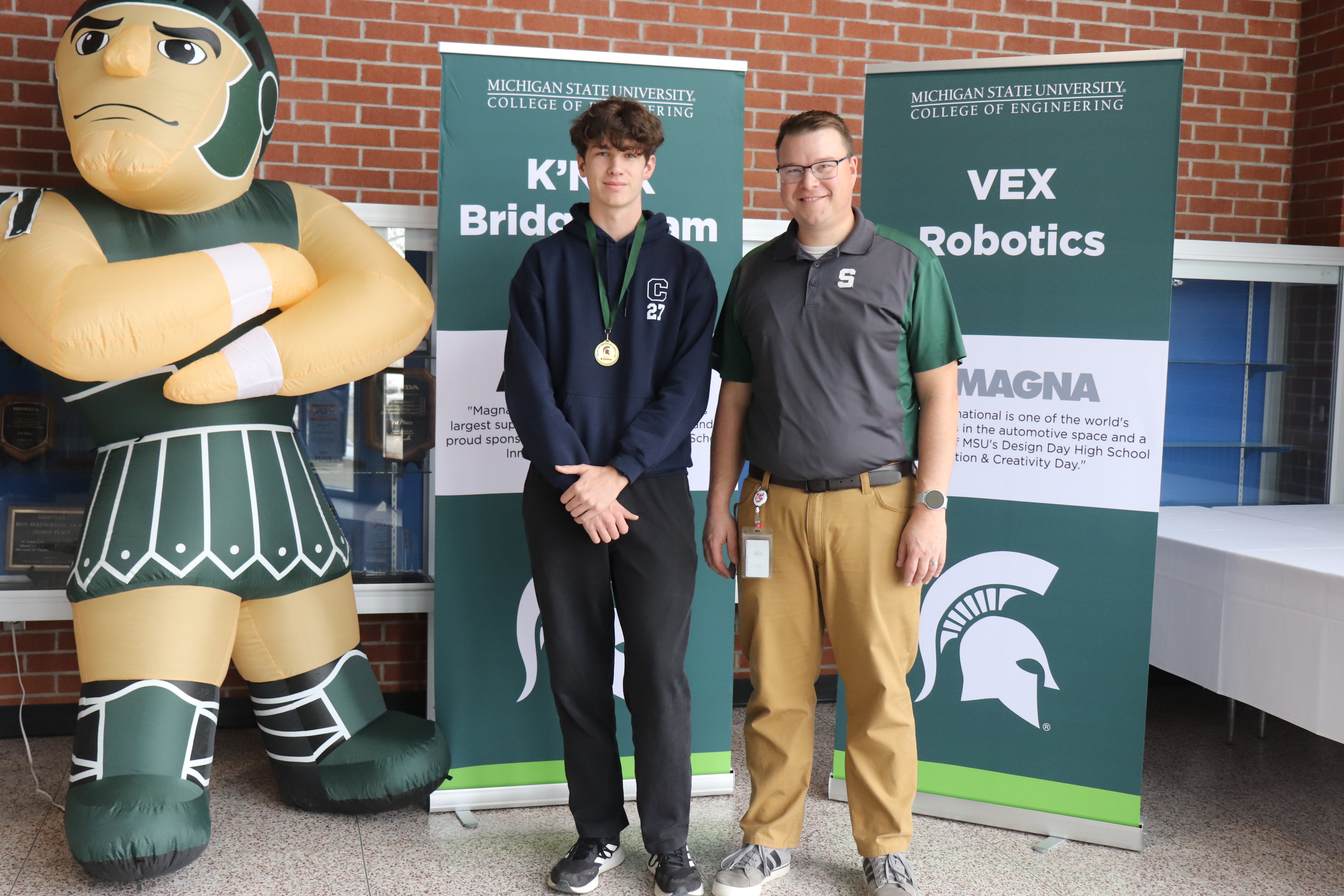 Colt posing with Sparty