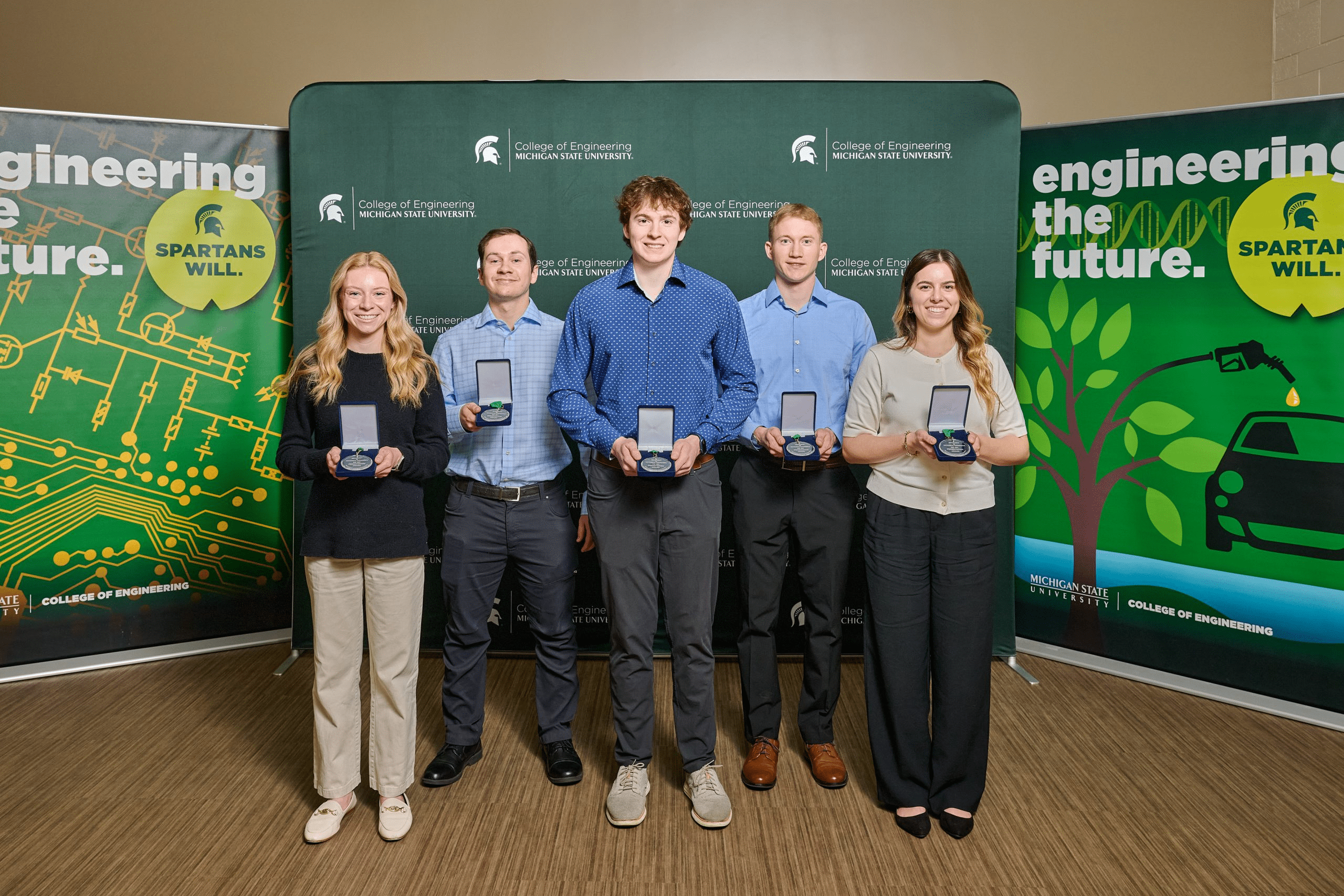 Left to right: Elizabeth Grant, Matthew Osborn, Justin Tyack, Robert Crouse, Sydney Agius