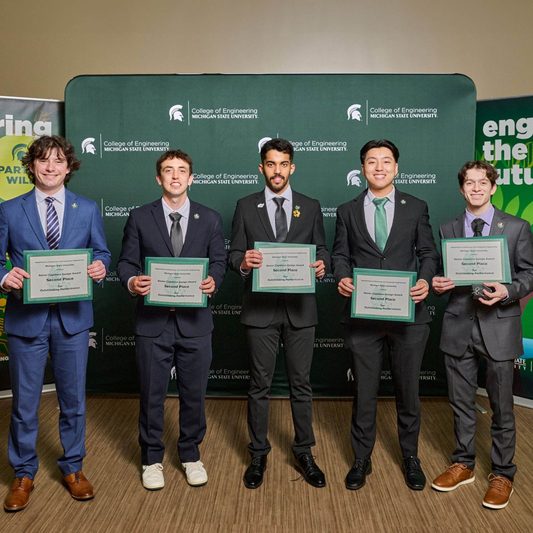 Left to right: Evan Bennett, Josh Lauzon, Abdulrahman Alharbi, Daniel Qin, Matthew Frazee