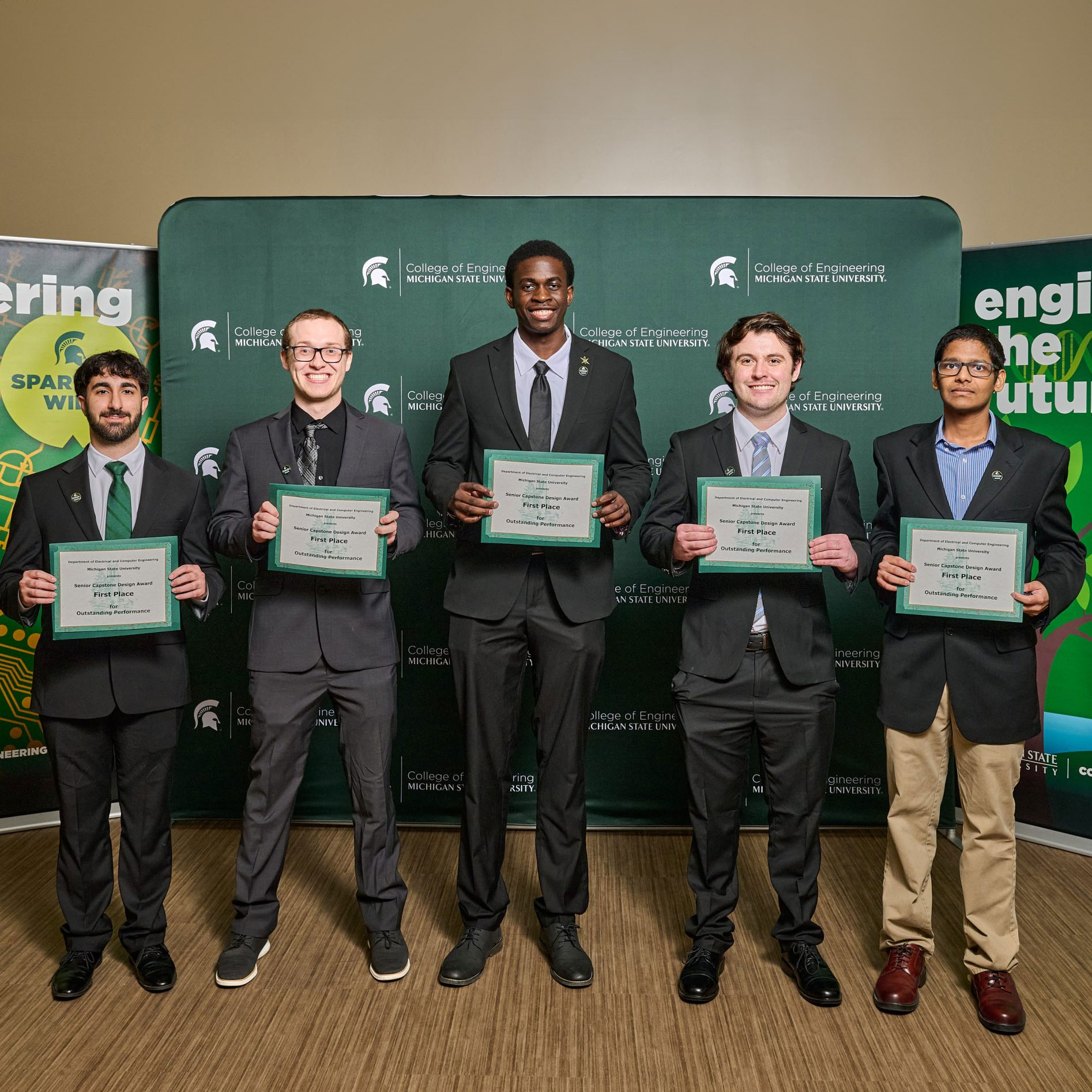 Left to right: Chris Dadisho, Owen Wurzer, Tolu Oshin, Justin Skipper, Someshwar Maji