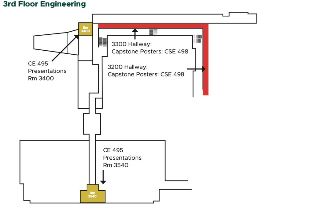 3rd floor layout of the Engineering Building