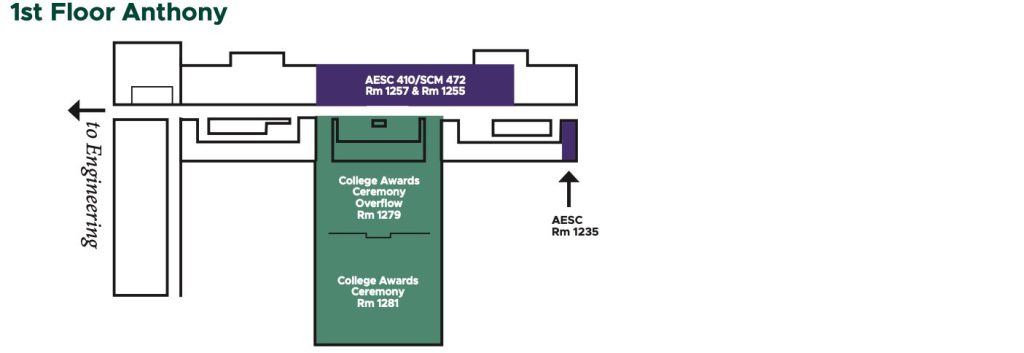 1st floor layout of Anthony Hall