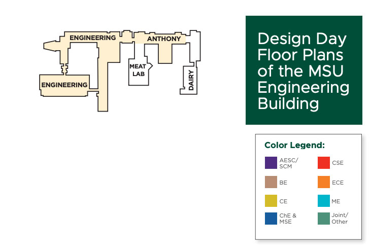 Overview layout of the Engineering Building and Anthony Hall