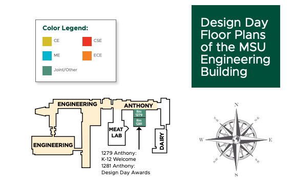 Overview layout of the Engineering Building and Anthony Hall