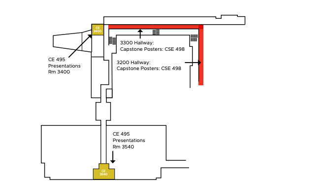 3rd floor layout of the Engineering Building