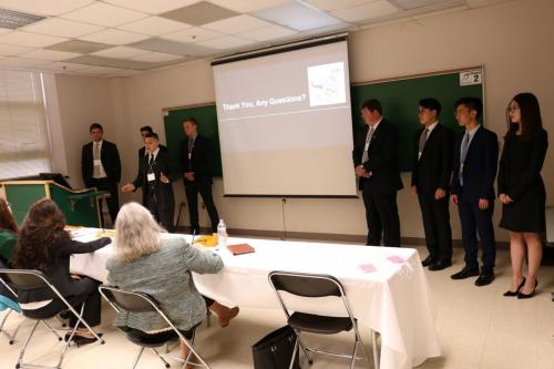 Applied Engineering students present their project to visitors and a panel of judges