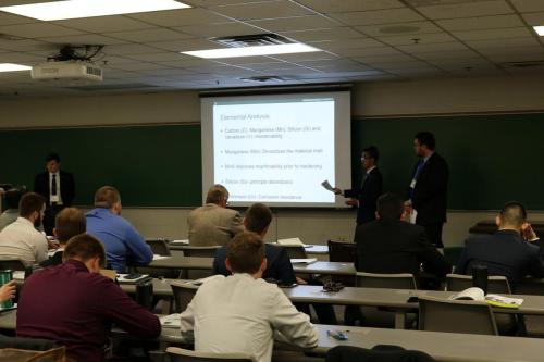 Materials Science students present their torque wrench failure analysis