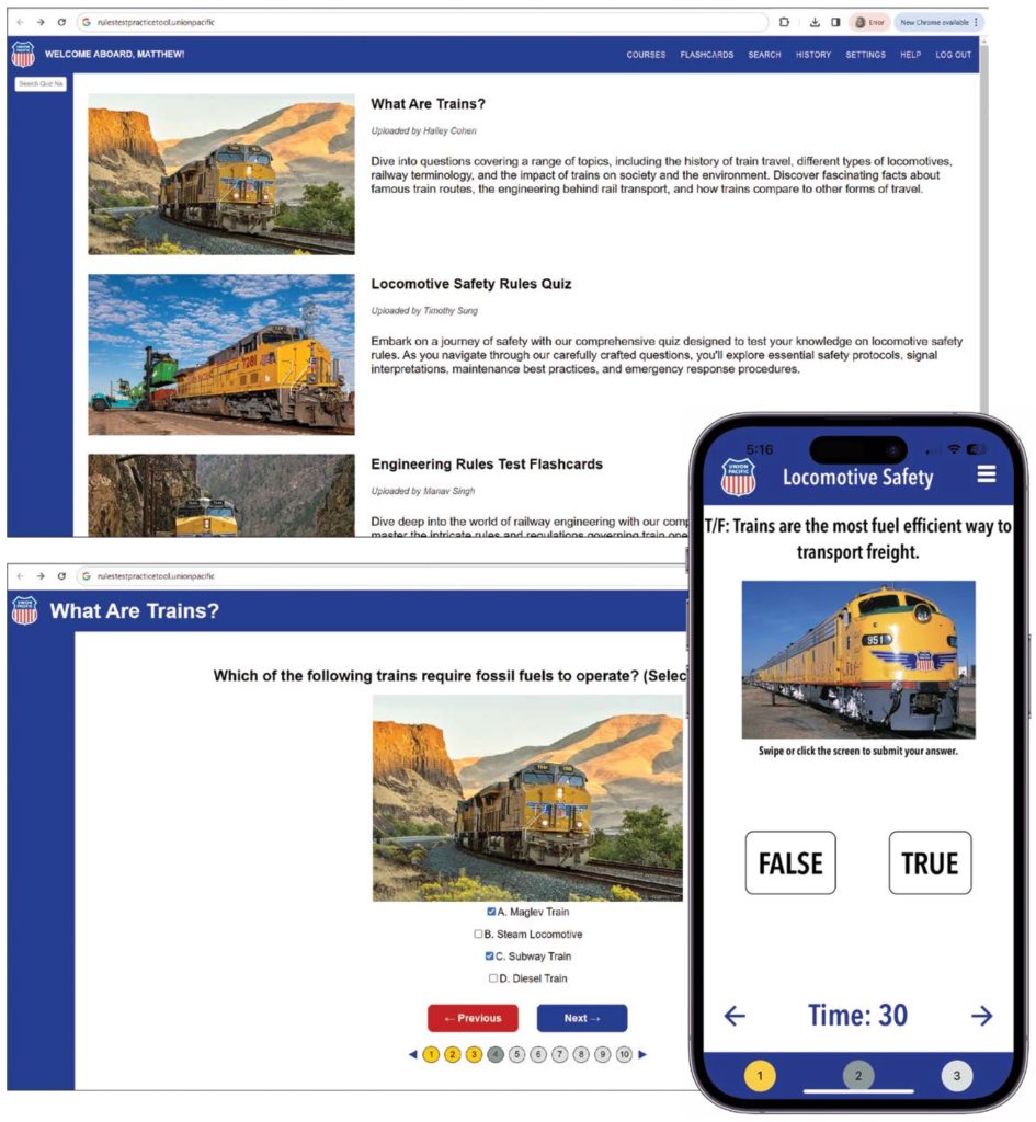 Union Pacific: Rules Test Practice Tool